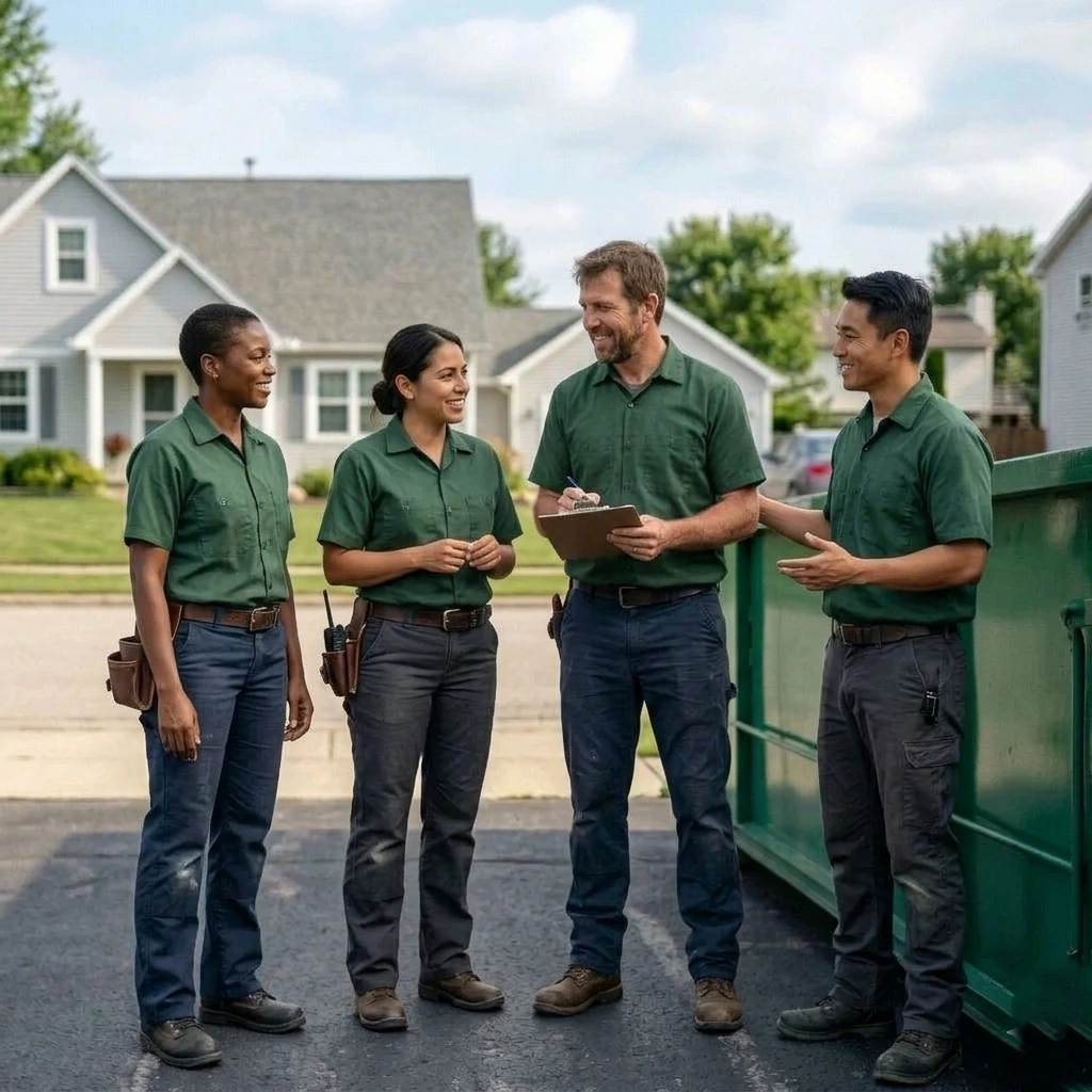 roll off dumpster rental Tyler TX driveway placement